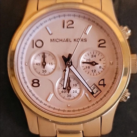 MK Rose Gold Runway Chronograph Watch - Picture 2 of 4